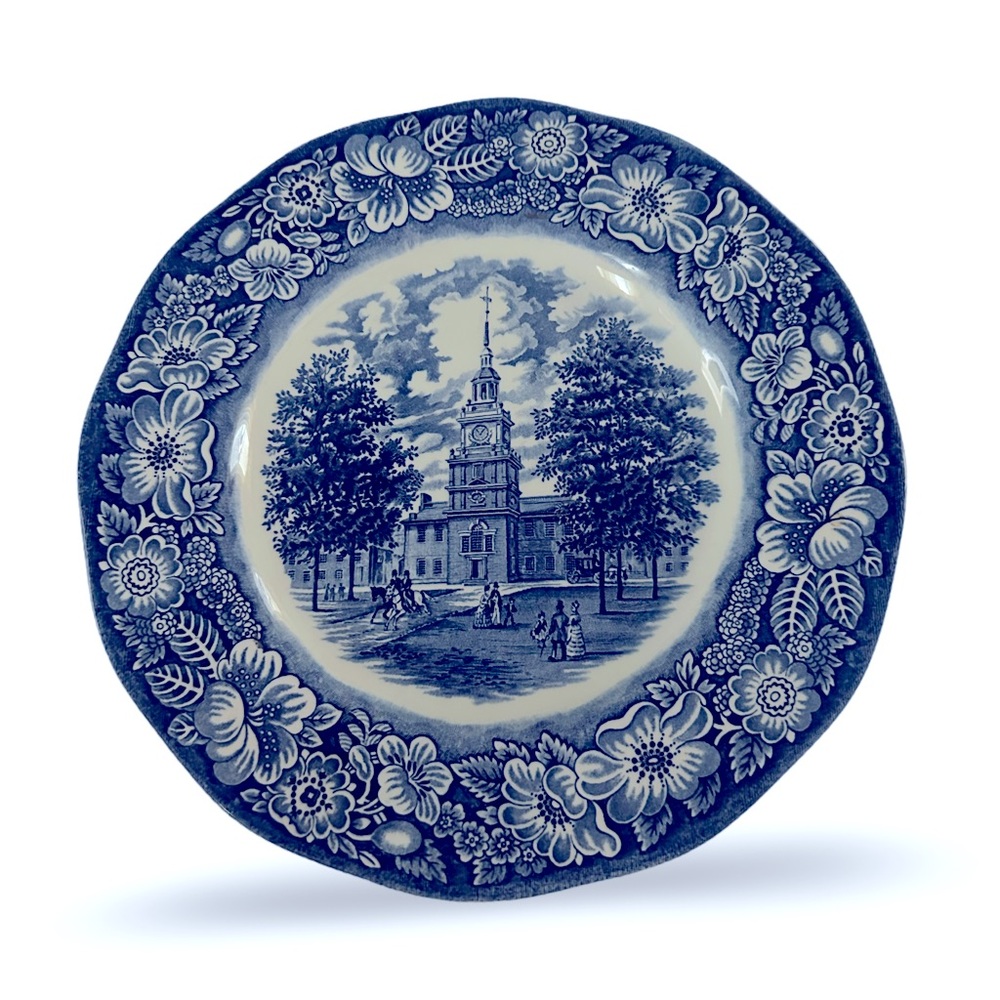 Set of Two Vintage Liberty Bell Independence Hall Plates